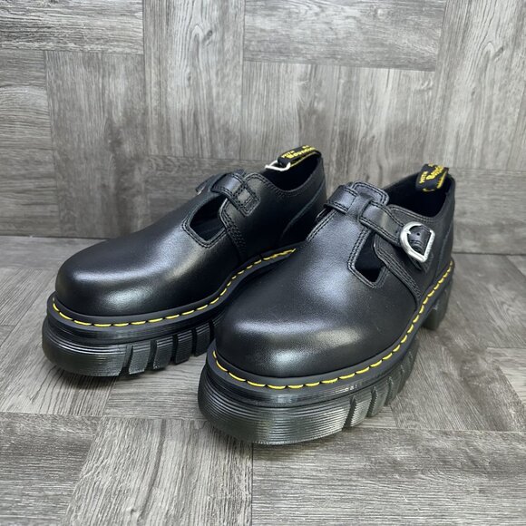 Dr. Marten's Audrick T Bar Women's size 10 Black Combat Shoes - Picture 3 of 8